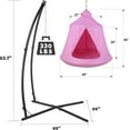 thumbnail image 5 of LAZY BUDDY Hammock Chair Set, Hanging Tree Tent w/ Steel Stand, Hammock X-Stand with Swing Tent, LED Lights, 330 lbs, Pink, 5 of 9
