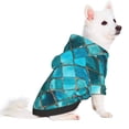thumbnail image 2 of Fotbe Square Glass Mosaic Sudadera con Estampado para Perros Pequeños – Suéter con Capucha para Mascotas, Tela Suave de Forro Polar con Bolsillo-X-Small, 2 of 7