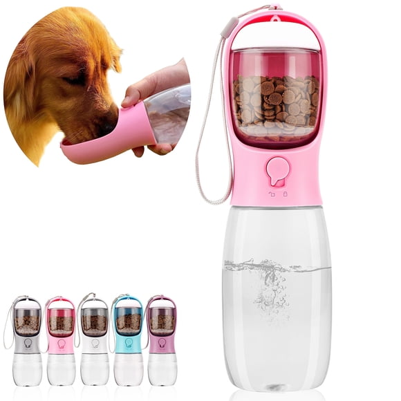 Botella de agua para perros AVELORA con recipiente de comida 300 ml/450 ml/550 ml
