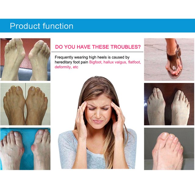 Separador de dedos del pie Enderezador de pulgar Férula Corrector de juanetes Cuidado de los pies (M) Likrtyny Cuidado Belleza