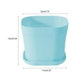 thumbnail image 2 of Set of 3 Modern Planters - Indoor/Outdoor Flower Pots with Drainage Holes & Saucers, 2 of 7