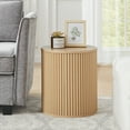 thumbnail image 6 of Wirrytor Round Side Table for living room set of 2, Fluted End Table, Mid Century Modern Small Accent Tables, Bedside Table, Couch Side Table, Nightstand for Bedroom Couch,Oak, 6 of 9