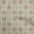 thumbnail image 1 of oneOone Polyester Spandex Beige Fabric Asian Ornaments Floral Tile Craft Projects Decor Fabric Printed By The Yard 56 Inch Wide, 1 of 4