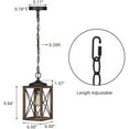 thumbnail image 6 of EDISHINE Pendant Lighting for Kitchen Island, Adjustable Height, Rustic Hanging Light Fixtures for Hallway, Metal Hanging Dining Room Lamp, Brown, 6 of 9