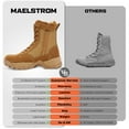 thumbnail image 6 of Maelstrom Military Tactical Work Boots with Side Zipper, Coyote Brown, Size 10M, 6 of 7