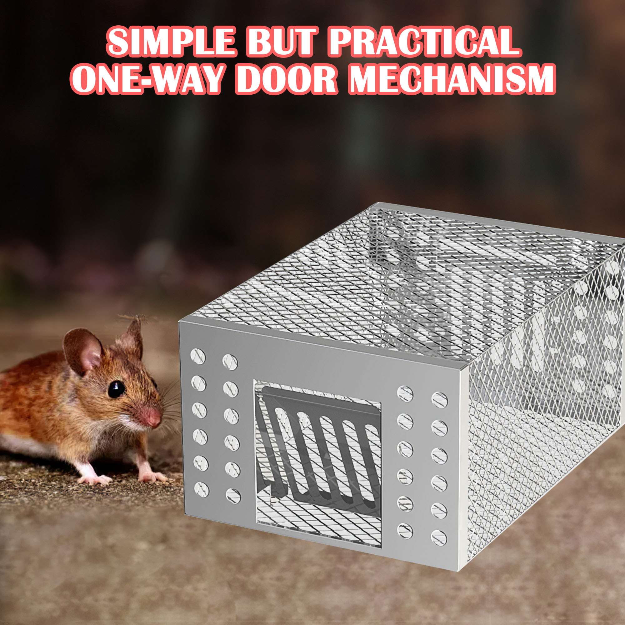 Deago Automatic Continuous Rat Trap Cage – Humane Live Mouse & Rodent Catcher for Indoor & Outdoor Use