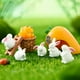 thumbnail image 5 of Conejo DIY micro paisaje jardinería decoración Musgo pequeño animal pastel decoración llavero colgante dibujos animados Pequeño Conejo Blanco, 5 of 6