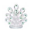 thumbnail image 1 of Escultura de cristal de animal, estatua, figura creativa, artesanía de vidrio para estantería de tienda. Mini verde, 1 of 8
