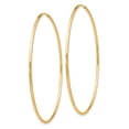 thumbnail image 2 of 10k Yellow Gold Endless Tube Hoop Earrings Round, 2 of 8