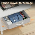 thumbnail image 6 of 22"x15" Large Printer Stand with Storage Drawer, 2-Tier Under Desk Table for Home Office, Fits Fax Machine/3D Printer/Scanner (White), 6 of 16