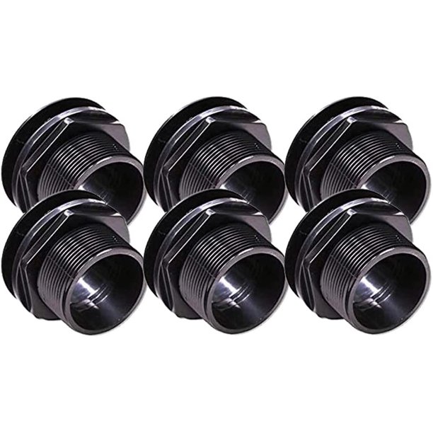 2 Inch Bulkhead Fitting 6/Pack Slip x Slip Heavy Duty Premium