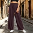 thumbnail image 6 of Mifsaly Wide Leg Track Pants Women High Waisted Pleated Athletic Pant Lightweight Breathable Flowy Casual Daily Wear Workout Clothes with Pockets Brown,L, 6 of 7