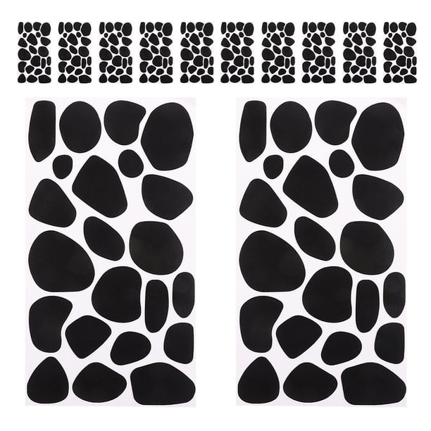 12 hojas de pegatinas de fieltro negro para manualidades infantiles, reutilizables y divertidas Disponibles en tamaños grandes y pequeños