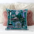 thumbnail image 2 of Amrita Sen Designs CAPL992BrCDS-ZP-26x26 26 x 26 in. City Palace Broadcloth Indoor & Outdoor Zippered Pillow - Turquoise, Purple & Brown, 2 of 4