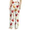 thumbnail image 3 of Daiia Colorful Flower Chickens Women's Sleep Pant with Pockets and Drawstring,Pajama Pants-Small, 3 of 9