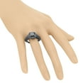 thumbnail image 6 of Dazzlingrock Collection 4.50 Carat (ctw) Black Plated 14K Black Diamond Ladies Vintage Style Halo Bridal Engagement Ring 4 1/2 CT, White Gold, Size 8, 6 of 7