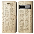thumbnail image 4 of Funda Cartera FOXDOCK para Google Pixel 7A , Flip PU con Relieve de Gatos y Perros, Tarjetero y Soporte, 4 of 6
