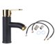 thumbnail image 1 of Bathroom Sink Faucet Single Hole Single Handle Hot Cold Bathroom Faucet Black Gold Stainless Steel Basin Mixer Tap, 1 of 4