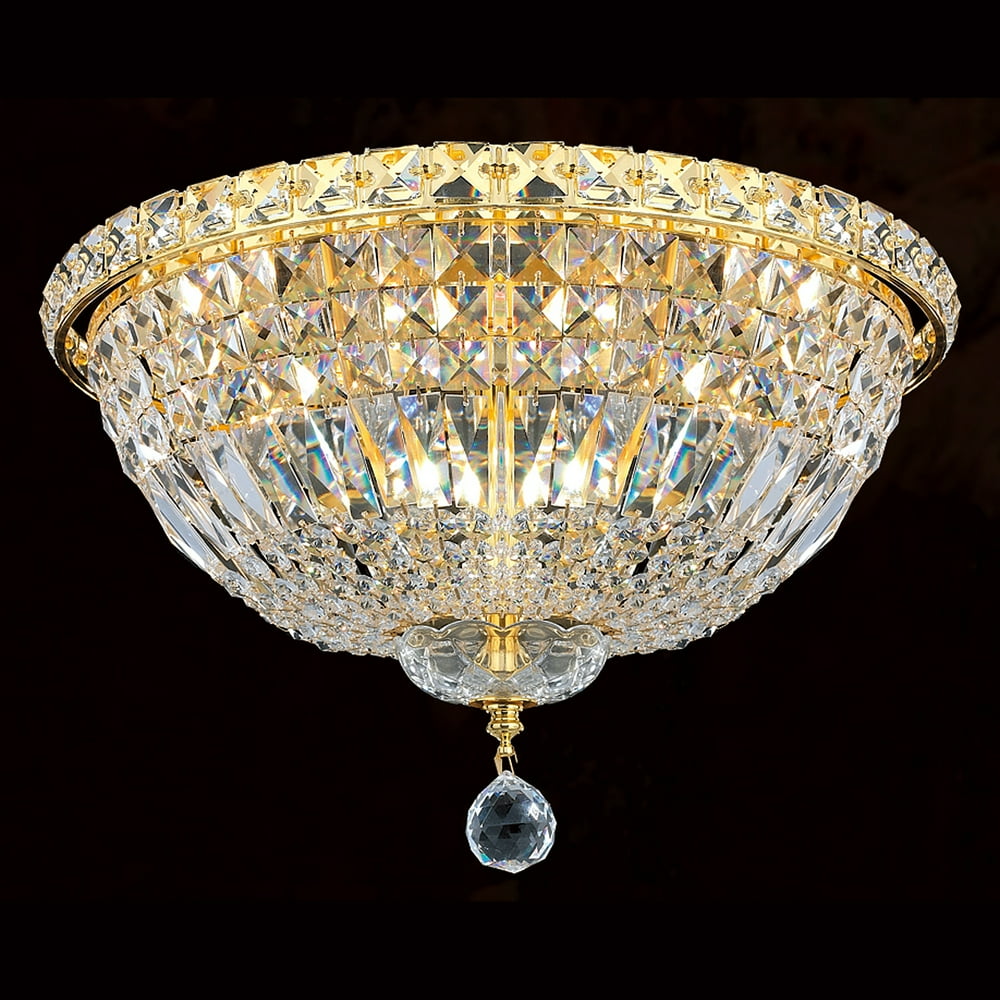 Worldwide Lighting W33008g16 Empire 4 Light 16" Flush Mount Ceiling