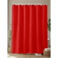 thumbnail image 4 of Shower Curtain Pure Red Shower Curtains for Bathroom, Waterproof Polyester Shower Curtain Set with Hooks, Stall Long Size 54"x78" Solid Color, 4 of 6