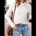 thumbnail image 4 of Blusas de Mujer de Larga Térmicas con Nudo Torcido, Cuello Alto, Informales, Ajustadas, Suaves y Elásticas. M, 4 of 8