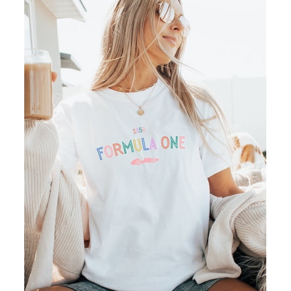 Colorful Formula One Racing Graphic Shirt Retro Motorsport Fan Aesthetic Comfort Colors Unisex Cotton T-Shirt, Sizes S-3XL