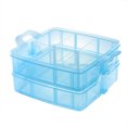 thumbnail image 3 of facefd Clear Jewelry Organizer Box Holding Organizers Household 3-layer Craft Accessories Storage Boxes Sundries Containers blue, 3 of 5