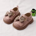 thumbnail image 2 of Domzle Toddler Little Girl Mary Jane Dress Shoes Flats for Girl Party School Shoes Non-Slip Sole Wide Round Toe Pink, 2 of 6