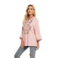 thumbnail image 4 of Blusas sueltas con bordados florales vintage de TEELYNN para mujer, blusas casuales de manga larga para verano 2022, blusas para playa estilo bohemio, 4 of 4