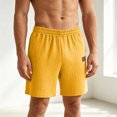 thumbnail image 2 of Men's Sports Casual Shorts Lightweight Quick Dry Solid Pocket Striped Elastic Waist Drawstring Breathable Stretchy Beach Vacation Summer Daily Workout Active Joggers Golf Running, 2 of 6