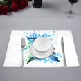 thumbnail image 3 of MKHERT Cute Dolphin Splash Watercolor Background Placemats Table Mats for Dining Room Kitchen Table Decoration 12x18 inch,Set of 4, 3 of 4