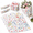 Pink 3, variant on Green 5 20x14 Inch Gift Wrap Tissue Paper with Leaf Design, 50 Count