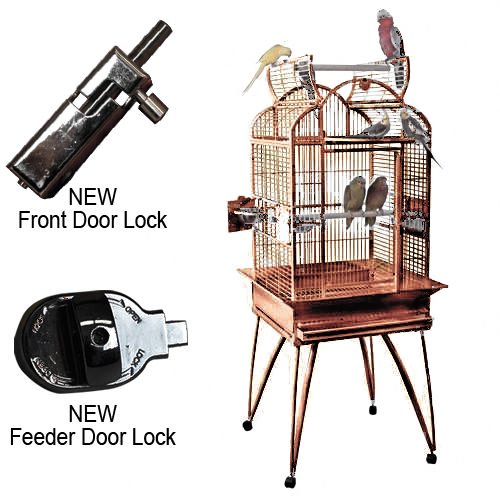 Kings Cages SLT4 2424 Medium Triple Top Bird Cage 24X24X64 (Coppertone