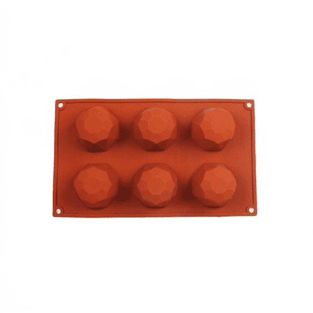 

6 even gem mousse cake mold DIY baking mold creative French dessert mold Silicone handmade soap mold M033|Cake Molds