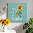 thumbnail image 3 of You Are My Sunshine Canvas Wall Art for Living Room, Vintage Country Yellow Sunflower Floral Bees Heart Green Poster Print Painting for Bedroom Office Home Decor Wall Pictures Prepare To Hang 8"x8", 3 of 9