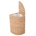 thumbnail image 3 of Pie Shaped Sea Grass Corner Hamper w/Liner, Natural, 3 of 10