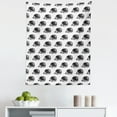 thumbnail image 1 of Hedgehog Tapestry, Sketchy Hedgehogs Illustration Monochrome and Wildlife Nature Inspired, Fabric Wall Hanging Decor for Bedroom Living Room Dorm, 5 Sizes, Black White, by Ambesonne, 1 of 1