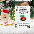 thumbnail image 3 of 10-Pack Mini Christmas Card Set with Organza Bag, Small Gift Card and Tag for Stocking Stuffer, Holiday Greeting Card with Red Ribbon(G), 3 of 7