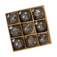 thumbnail image 3 of Adornos navideños de bolas Macarena 8 cm para colgar en el árbol de Navidad Negro, 3 of 8