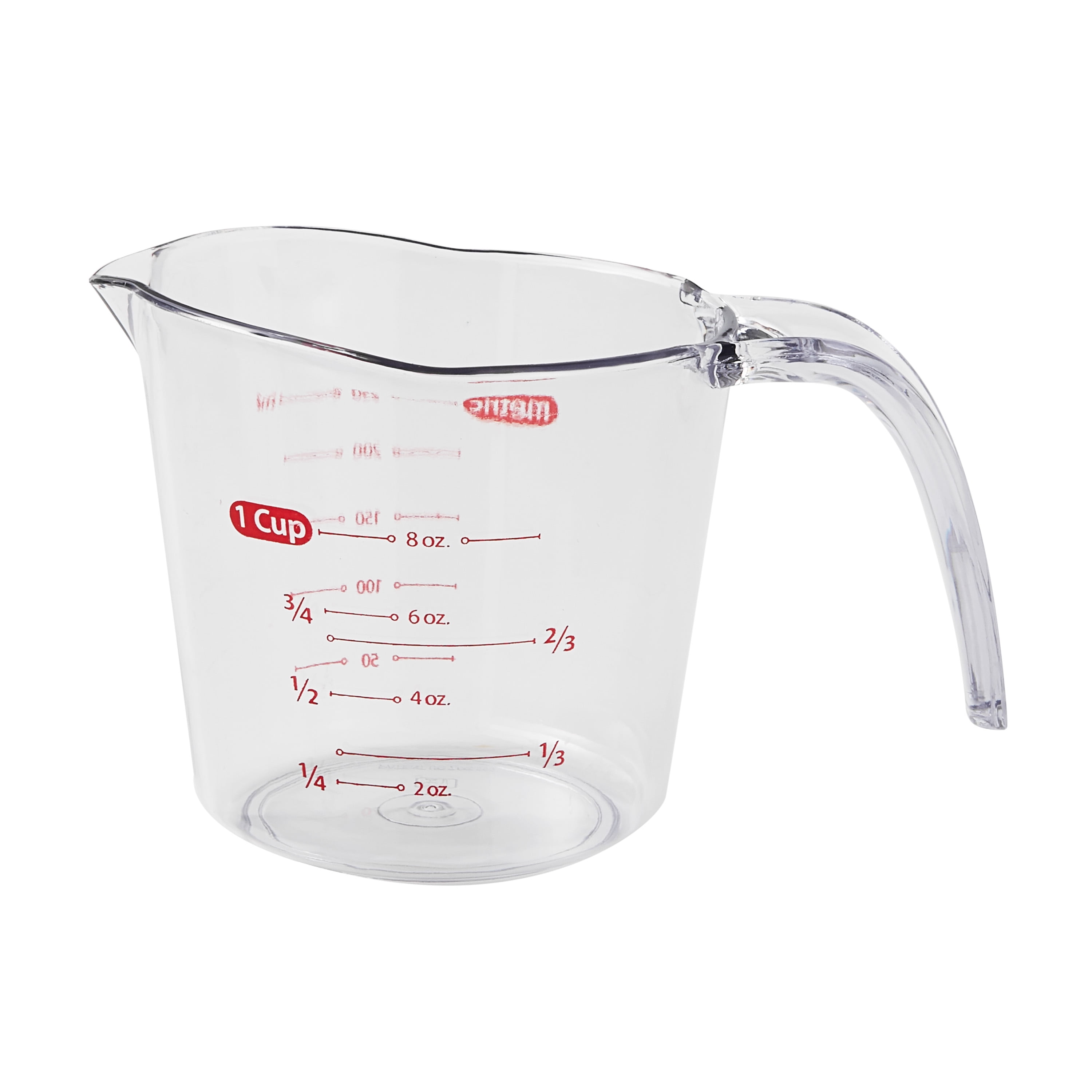 1 Cup Measuring Cup (Plastic, Tapered) — 10 PACK — 1 cup