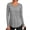 Gray, variant on Womens Workout Tops V Neck Tee Shirts Quick Dry Long Sleeve Shirts for Women Loose Activewear Tops for Yoga Running Gym