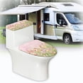 thumbnail image 6 of HELLHERO Polyester Toilet Dust Cover Set & Dustproof Toilet Seat Cover & Universal for Modern Bathrooms Adjustable, Easter Bunnies and Eggs, 6 of 8