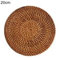 thumbnail image 1 of Flmtop Heat Insulation Handmade Rattan Plate Coaster Placemat Mat Kitchen Cup Accessory, 1 of 11