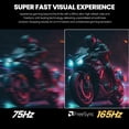 thumbnail image 4 of Monitor para juegos CRUA 24,5 pulgadas, 144 Hz/165 Hz, FHD 100% sRGB, 4 of 7