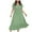 Army Green, variant on UVEASISHA Plus Size Dresses for Women V Neck Short Sleeve High Waist Smocked A Line Dress Flowy Ruffle Maxi Dress with Pockets Army Green XXL
