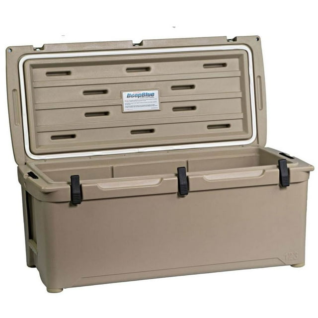 Engel 123 High Performance Durable Roto Molded Airtight 130 Can Ice Cooler, Tan