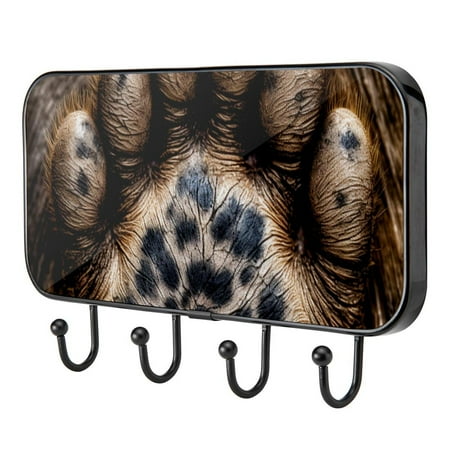 

Paw Print Self Adhesive Towel Coat Wood Iron Hooks for Home Keys Door Outdoor Home Improvement Utility Hook