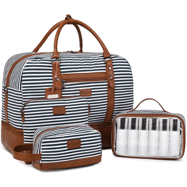 Weekender Bags Wogarl para mujer, bolsa de viaje grande, azul