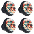 thumbnail image 2 of 4 Pcs Geometry Knobs for Kitchen Cabinet Cupboard Dresser Bookcase Drawer Pulls Handles Round Home Decor, 2 of 8