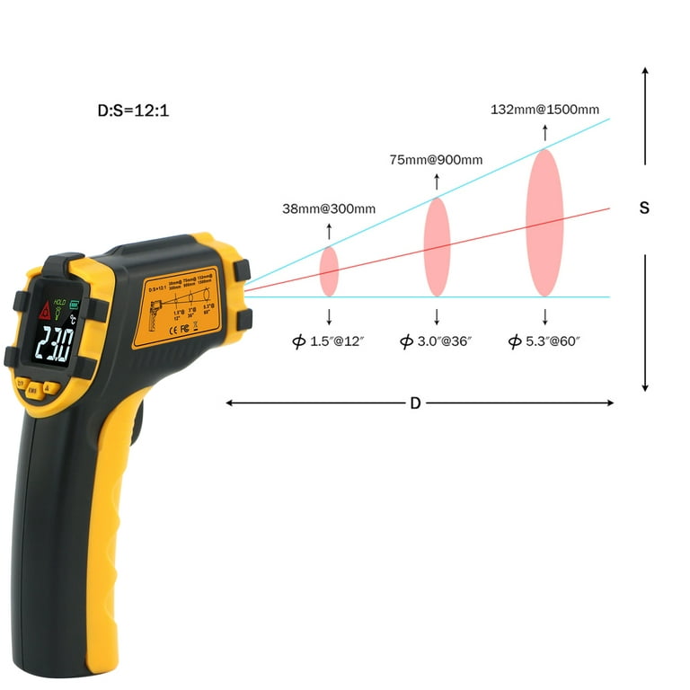 59E Infrared Thermometer Mini IR Thermometer Digital Temperature Tester 8:1  Laser Thermometer Gun Digital IR Temperature Gauge